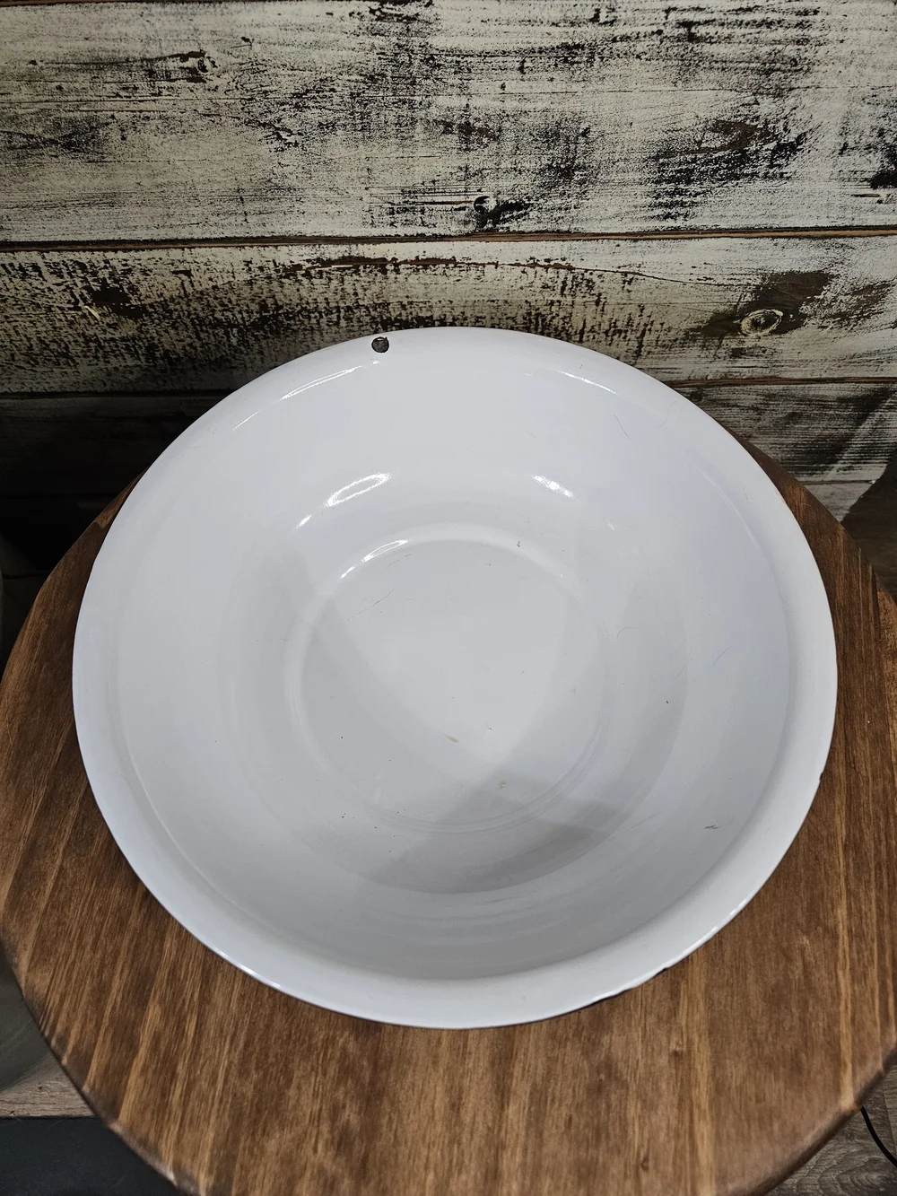 White Enamel Pitcher & Wash Bowl